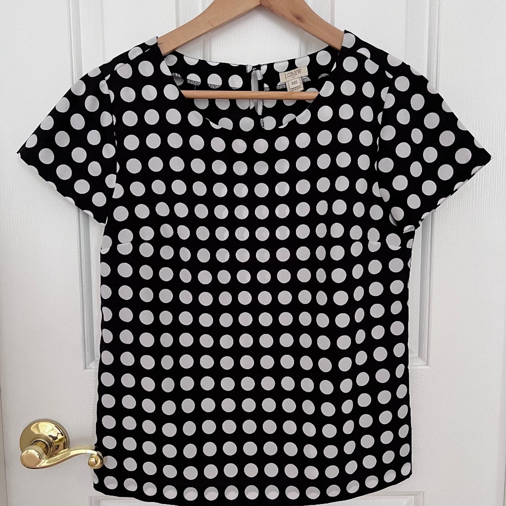 J Crew Polkadot Blouse XXS
